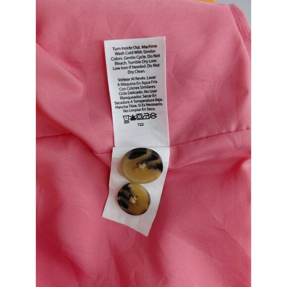 Free Assembly Womens XXL Pink & Yellow Checkered Blazer - Picture 6 of 9